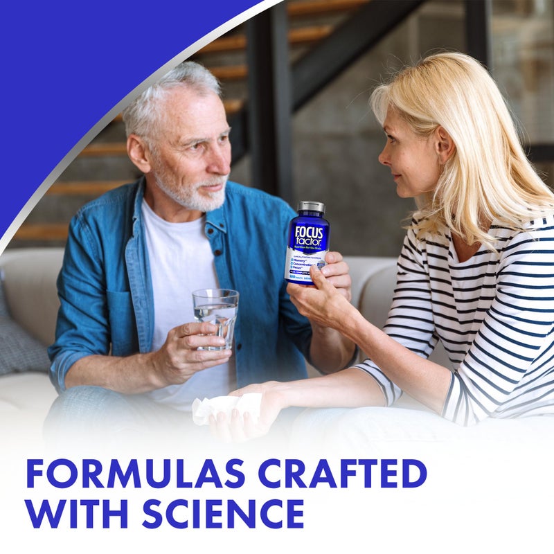 Focus Factor Brain Supplement Multivitamin Improve Memory and Clarity Boost Concentration Neuro Energy Learning Reasoning for Men and Women 180 Tablets - Image 3